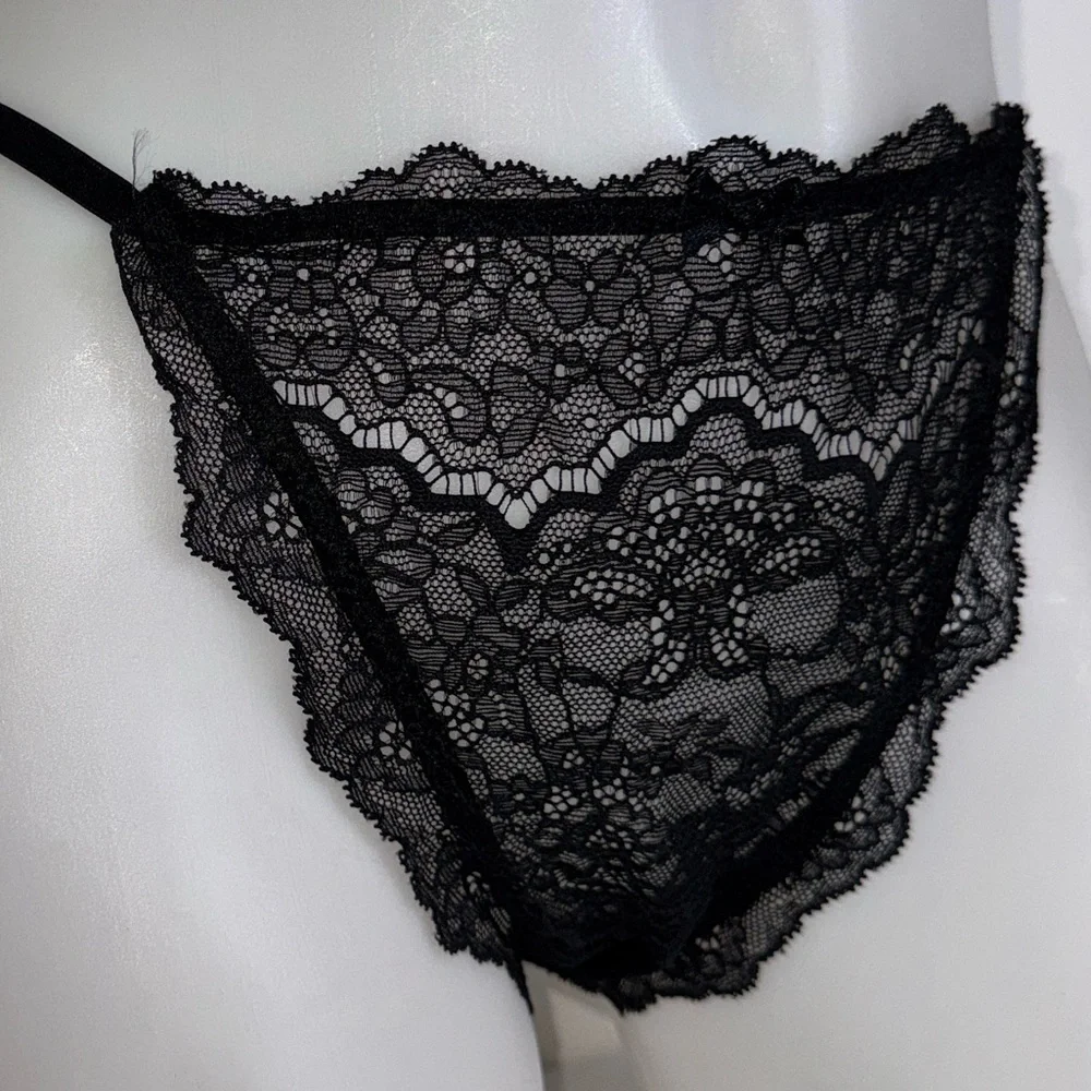 Victoria's Secret Black Lace Bra and Panty Set bra XL & XLarge NWT - Picture 6 of 8